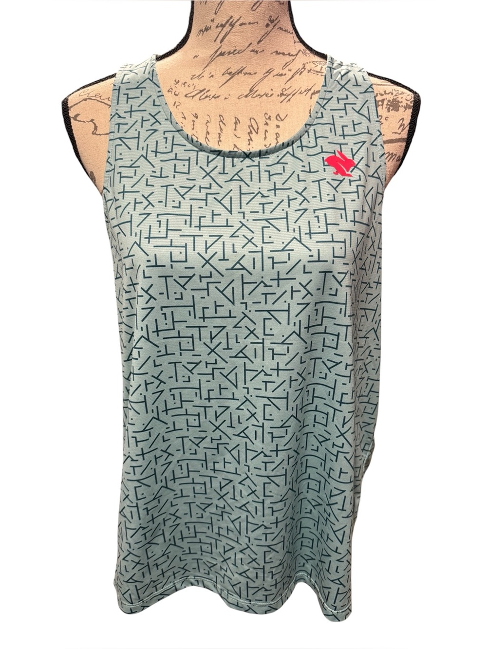 Rabbit Race Pace Tank Top - Women's Size XL Light Blue Running Activewear